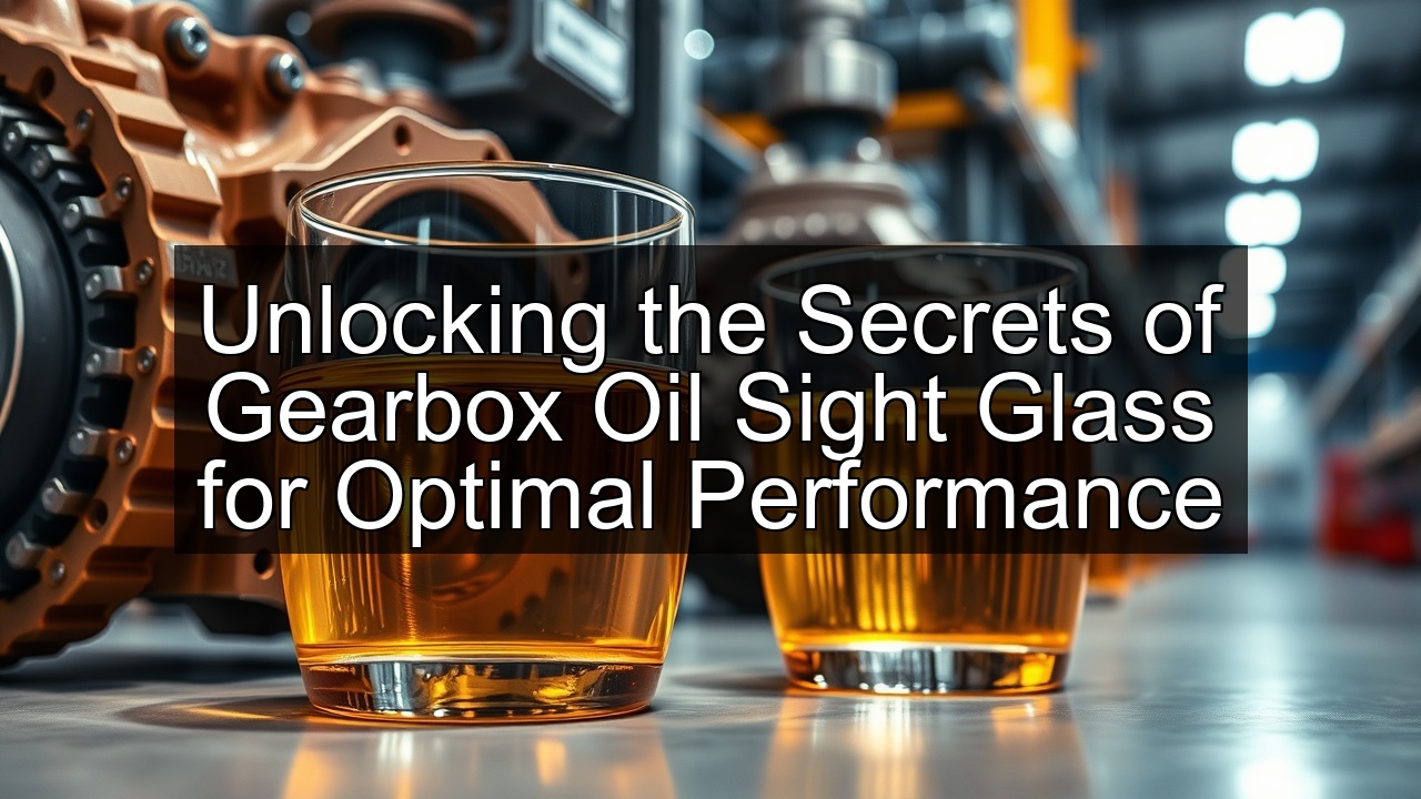 corrosion oil sight glass glasses gearbox material handling